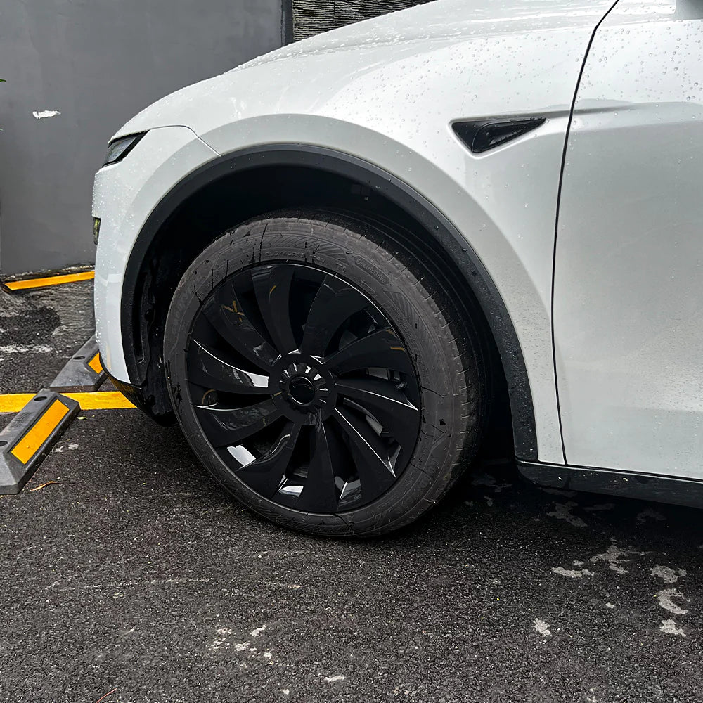 Tesla Model Y 19″ Uberturbine Wheel Covers – OEM-Fit, Aerodynamic & Range-Boosting Upgrade