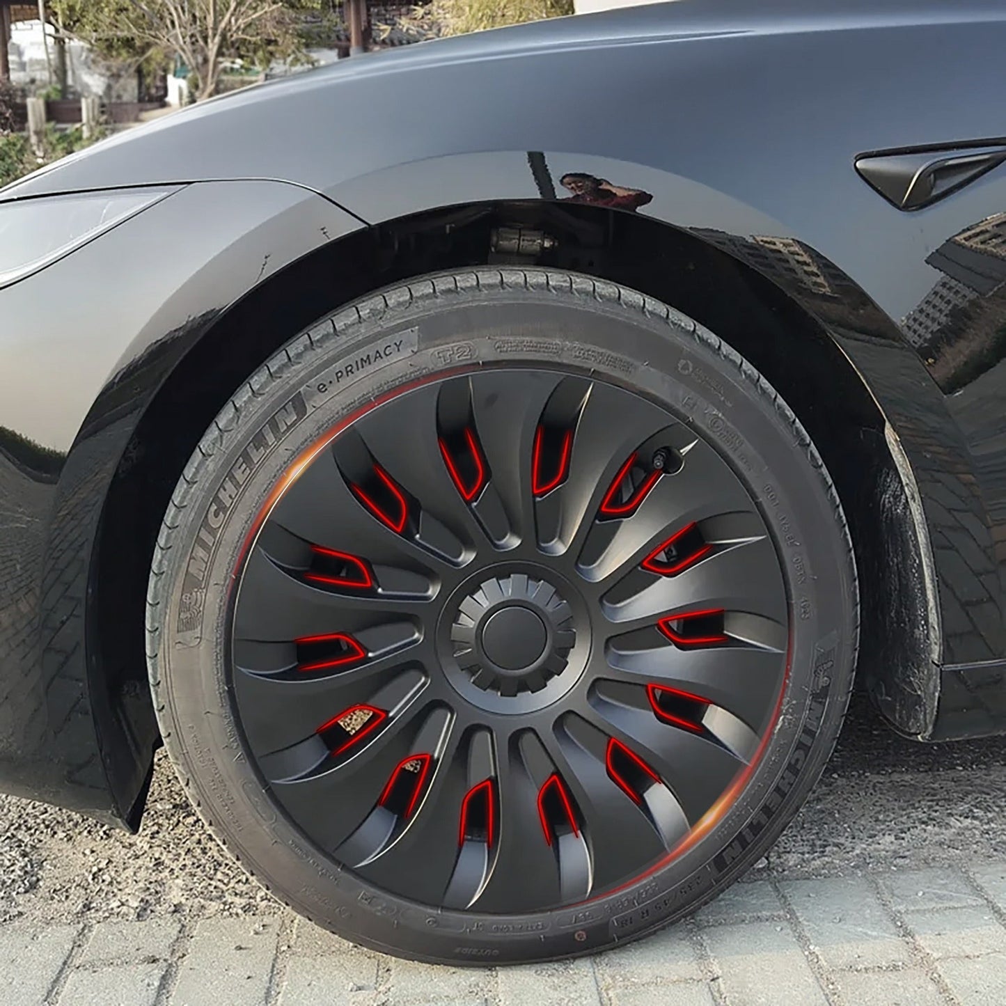 UberTurbine Style Wheel Covers for 2024+ Model 3 18-Inch Photon Wheels– Symmetrical & Protect in Style