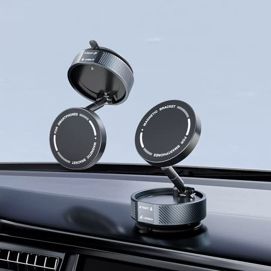 Car metal mobile phone holder 2025 new suction cup vacuum adsorption car dedicated navigation magnetic fixed bracket