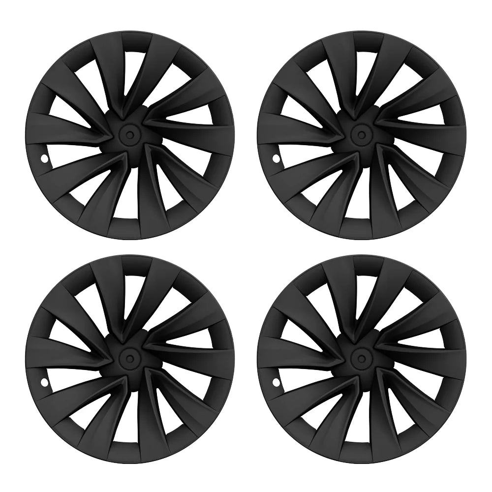 2025+ Tesla Model Y Juniper 20-Inch Helix Wheel Covers | Matte Black Finish | OEM Style