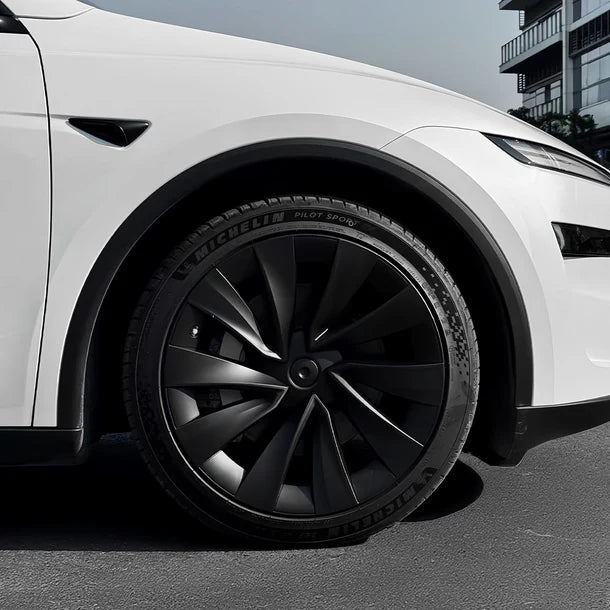 2025+ Tesla Model Y Juniper 20-Inch Helix Wheel Covers | Matte Black Finish | OEM Style