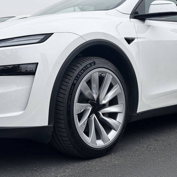 2025+ Tesla Model Y 20-Inch Helix Wheel Protectors | Premium ABS Curb Rash Guards | Easy Snap-On Installation