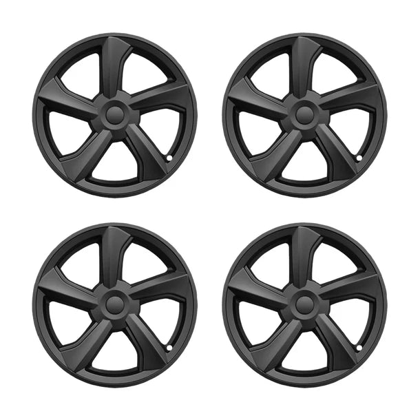 2025+ Tesla Model Y Juniper 19’’ Crossflow Wheel Cover Replacement | OEM-Style Black Rim Protectors