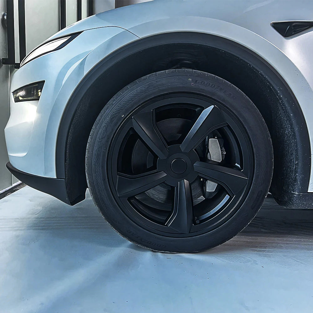 2025+ Tesla Model Y Juniper 19’’ Crossflow Wheel Cover Replacement | OEM-Style Black Rim Protectors