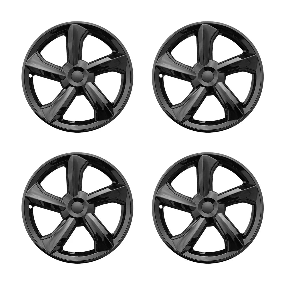 2025+ Tesla Model Y Juniper 19’’ Crossflow Wheel Cover Replacement | OEM-Style Black Rim Protectors