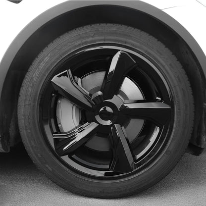2025+ Tesla Model Y Juniper 19’’ Crossflow Wheel Cover Replacement | OEM-Style Black Rim Protectors