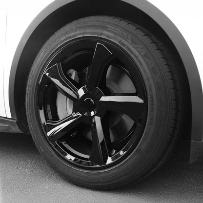 2025+ Tesla Model Y Juniper 19’’ Crossflow Wheel Cover Replacement | OEM-Style Black Rim Protectors