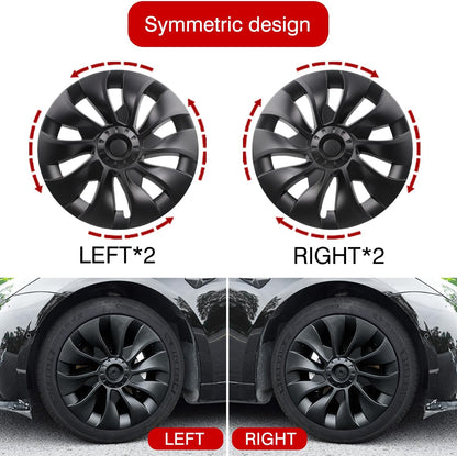 Hubcaps For Tesla Model 3 18'' Aero Wheels Symmetrical & Uberturbine Style