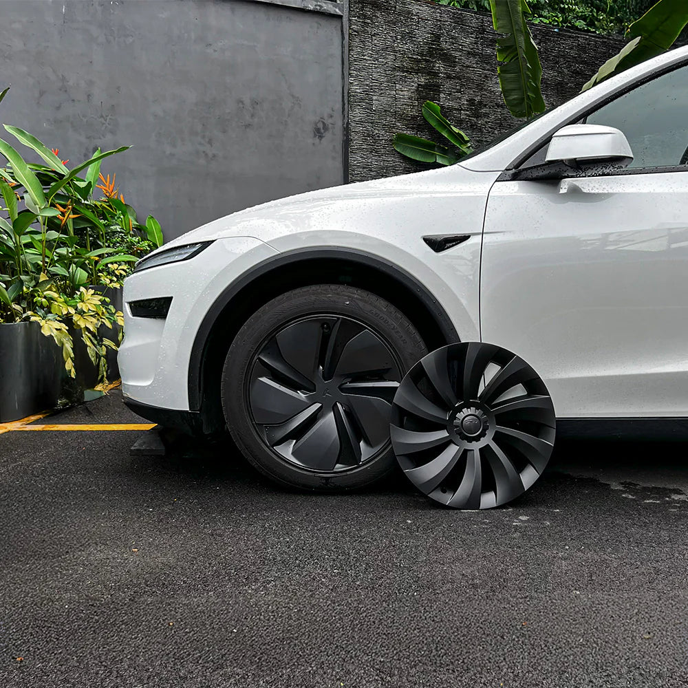 Tesla Model Y 19″ Uberturbine Wheel Covers – OEM-Fit, Aerodynamic & Range-Boosting Upgrade