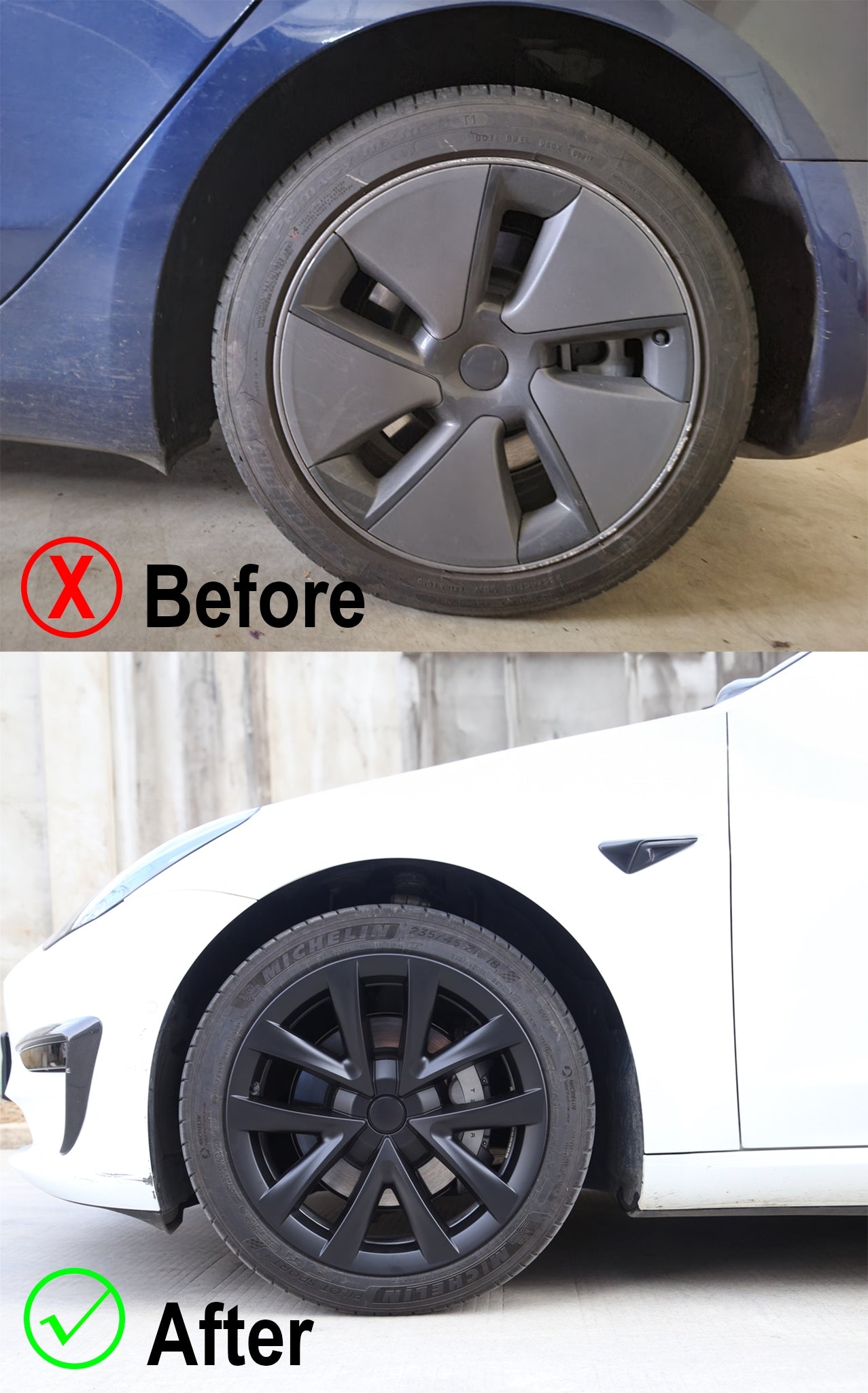 Wheel Covers For Tesla Model 3 18'' Aero Wheels 2017-2023 - Model S Arachnid Wheels Style