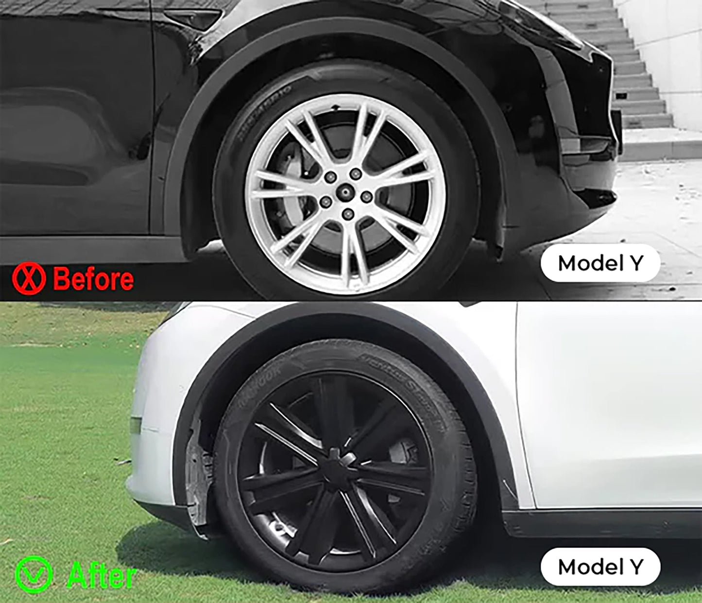 Wheel Cover For Tesla Model Y 19'' Gemini Wheels & Model S 19" Tempest Wheels - Arachnid Style