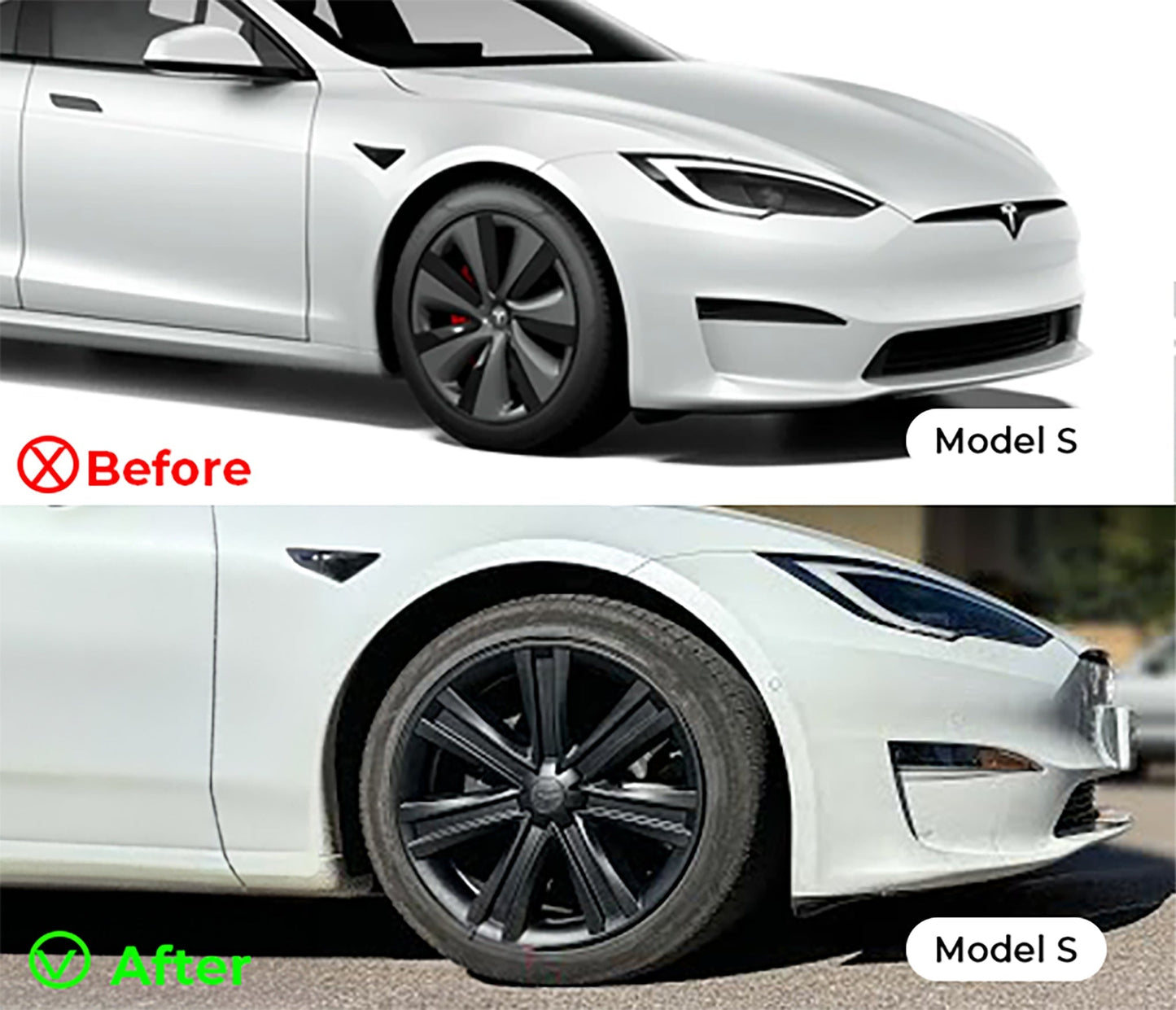 Wheel Cover For Tesla Model Y 19'' Gemini Wheels & Model S 19" Tempest Wheels - Arachnid Style
