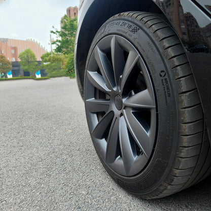 Hubcaps For Tesla Model 3 18'' Aero Wheels 2017-2023 - Cyclone Style