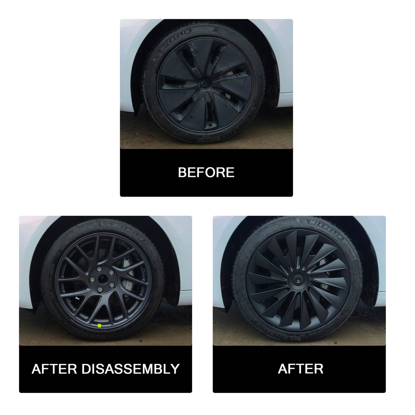 Hubcaps For Tesla 2024+ New Model 3 Highland 18‘’ Photon Wheels - Cyclone Style