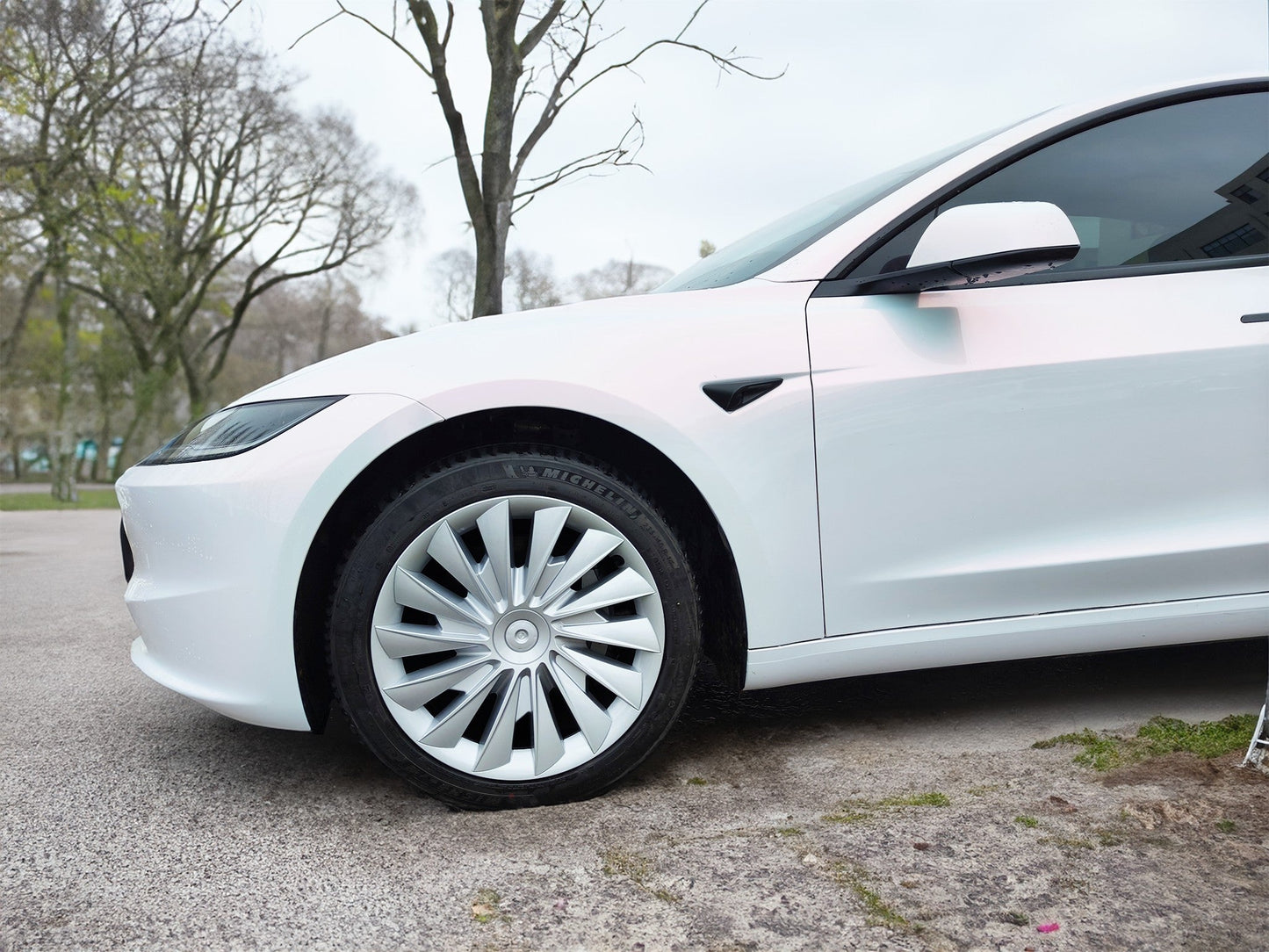 Hubcaps For Tesla 2024+ New Model 3 Highland 18‘’ Photon Wheels - Cyclone Style