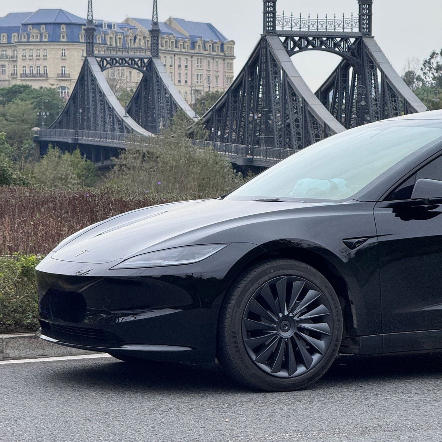 Hubcaps For Tesla 2024+ New Model 3 Highland 18‘’ Photon Wheels - Cyclone Style