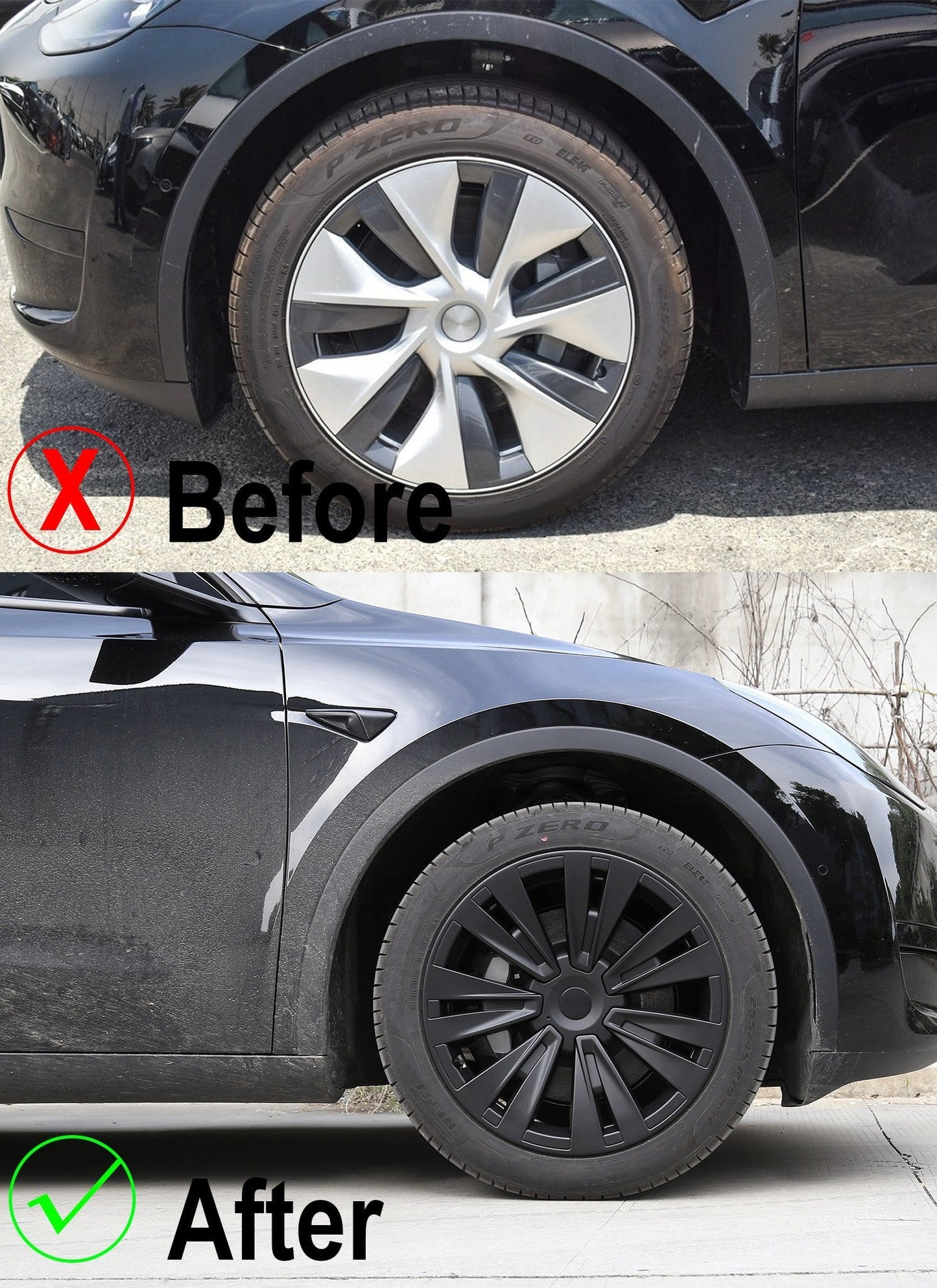 Wheel Covers For Tesla Model Y 19'' Gemini Wheels - Model X Wheel Style