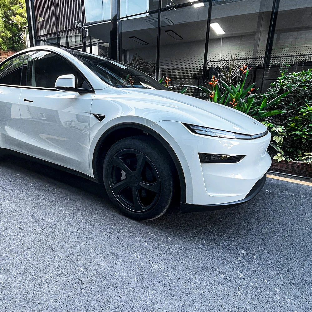 2025+ Tesla Model Y Juniper 19’’ Crossflow Wheel Cover Replacement | OEM-Style Black Rim Protectors