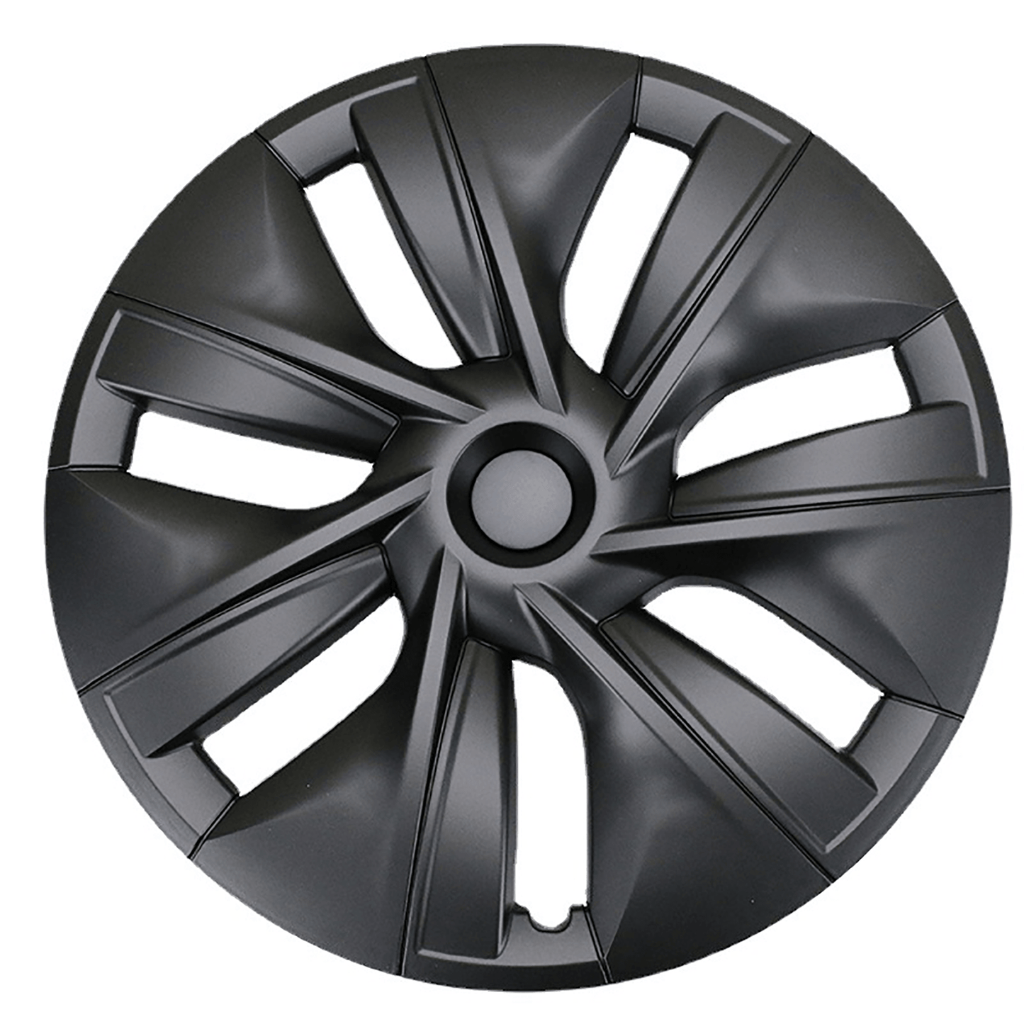 Tesla Model Y 19 Inch Gemini Wheel Cover Matte Black Hubcaps (4 Pcs Set) Curb Rash Protection