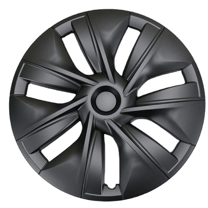 Tesla Model Y 19 Inch Gemini Wheel Cover Matte Black Hubcaps (4 Pcs Set) Curb Rash Protection