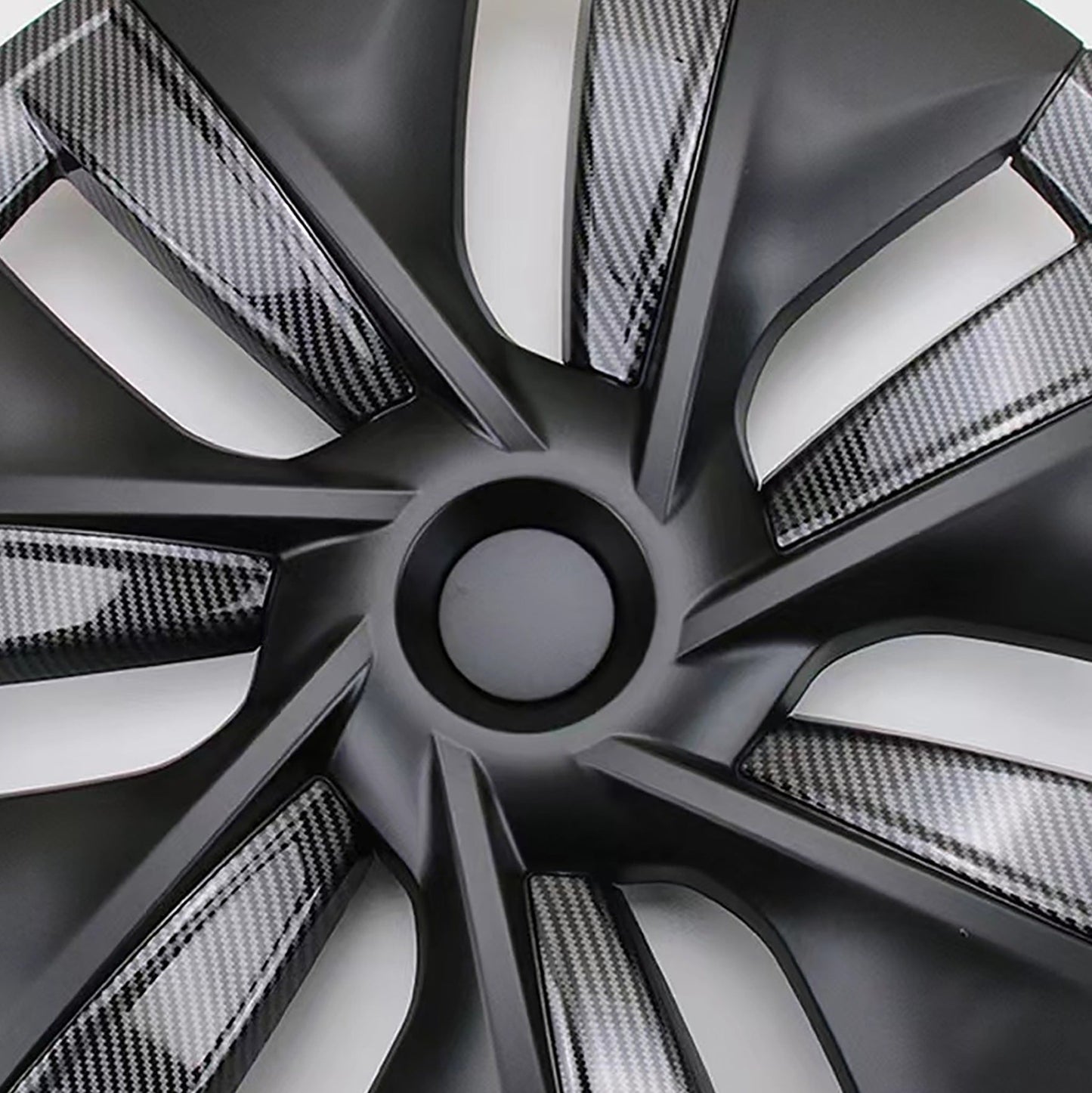 Tesla Model Y 19 Inch Gemini Wheel Cover Matte Black Hubcaps (4 Pcs Set) Curb Rash Protection