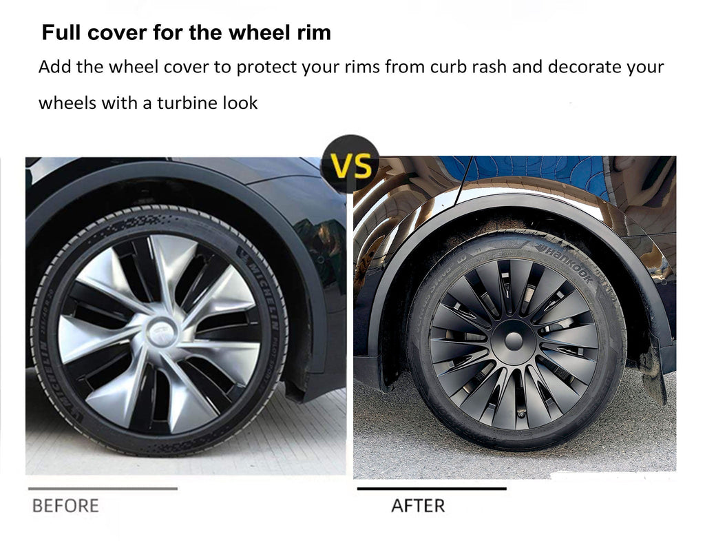 Wheel Covers For Tesla Model Y 19" Gemini Wheels 2020-2025 - Induction Style