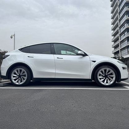 2025+ Tesla Model Y 20-Inch Helix Wheel Protectors | Premium ABS Curb Rash Guards | Easy Snap-On Installation