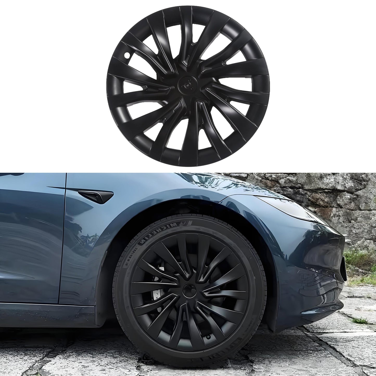 Tesla Wheel Cover for 2024+ New Model 3 Highland 18'' Photon Wheels - Nova Sporty Style