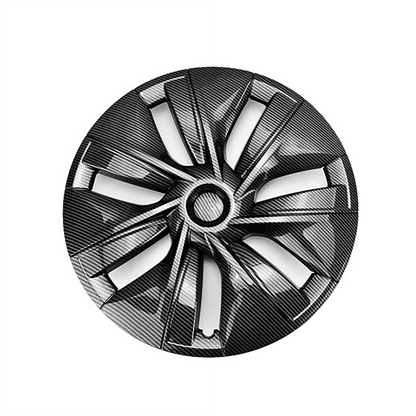 Tesla Model Y 19 Inch Gemini Wheel Cover Matte Black Hubcaps (4 Pcs Set) Curb Rash Protection