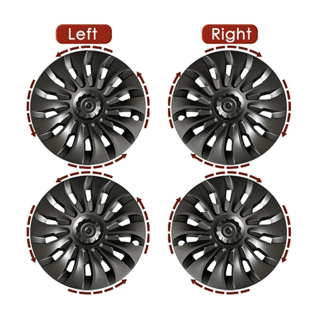 UberTurbine Style Wheel Covers for 2024+ Model 3 18-Inch Photon Wheels– Symmetrical & Protect in Style