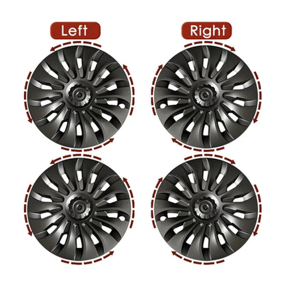 UberTurbine Style Wheel Covers for 2024+ Model 3 18-Inch Photon Wheels– Symmetrical & Protect in Style