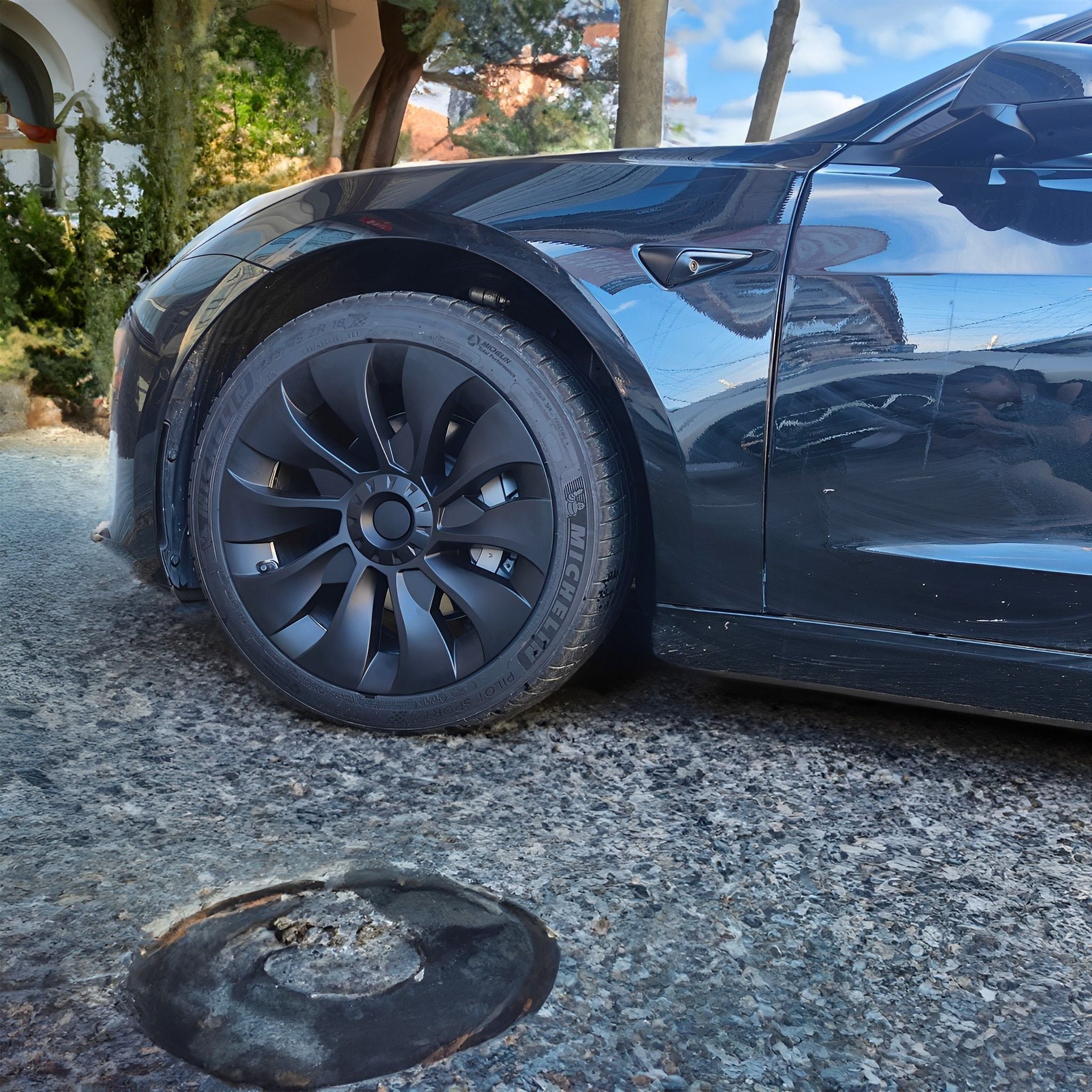 Hubcaps For Tesla Model 3 18'' Aero Wheels Symmetrical & Uberturbine Style