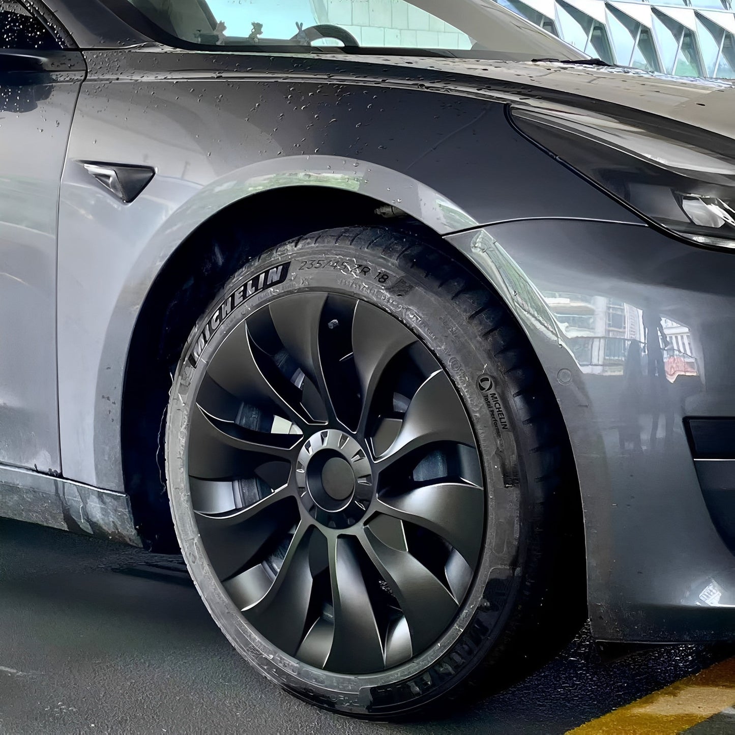 Hubcaps For Tesla Model 3 18'' Aero Wheels Symmetrical & Uberturbine Style