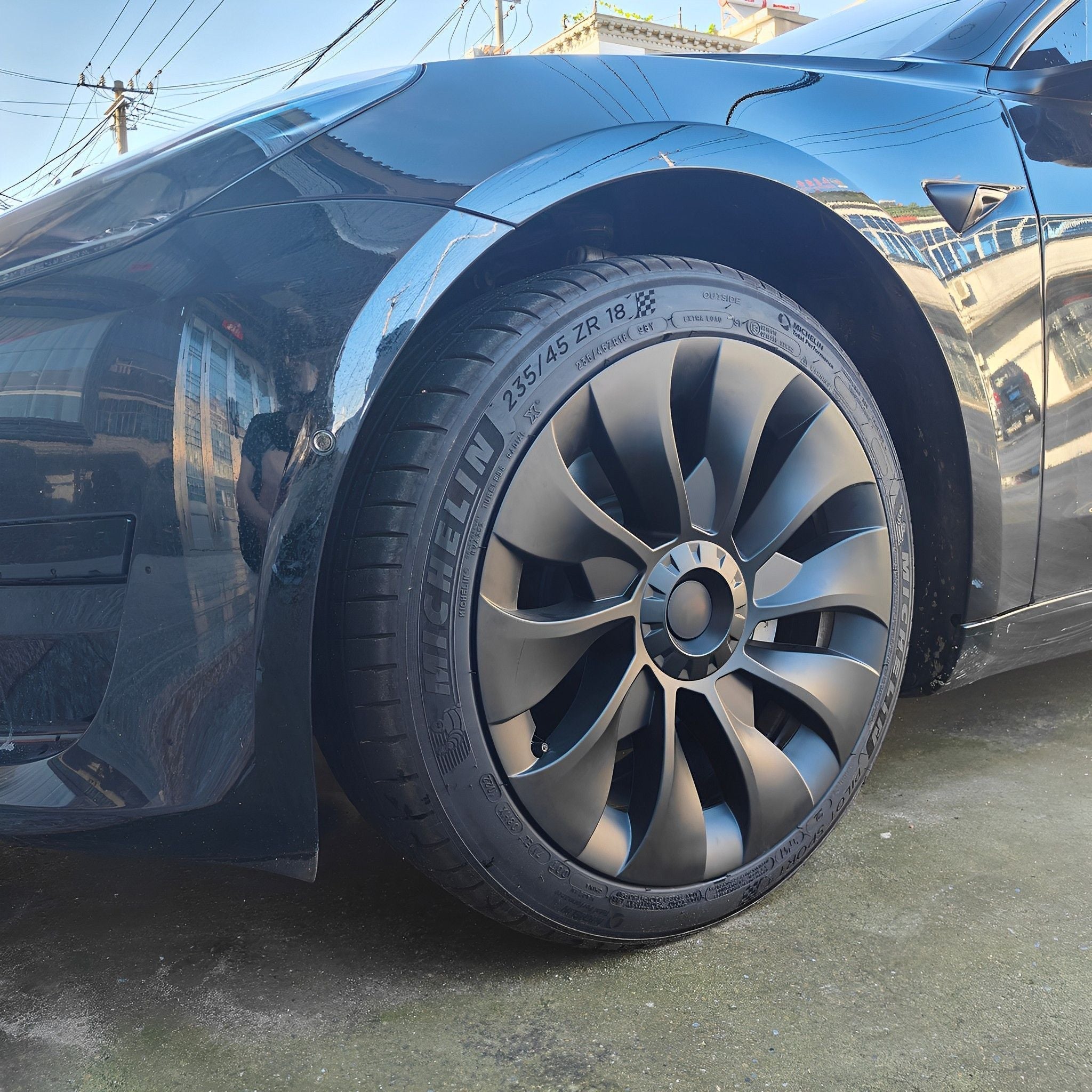 Hubcaps For Tesla Model 3 18'' Aero Wheels Symmetrical & Uberturbine Style