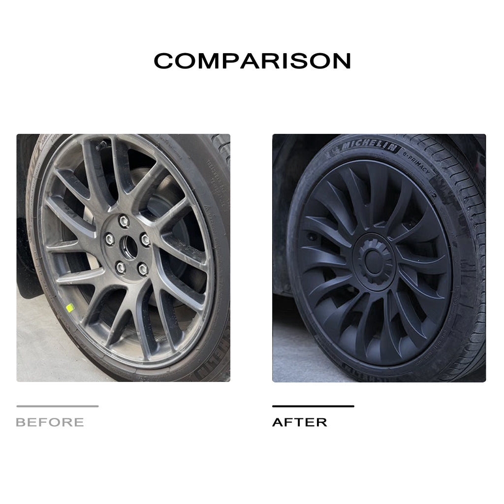 Uberturbine Aero Wheel Covers for Tesla 2024+ New Model 3 Highland 18’’ Photon Wheels
