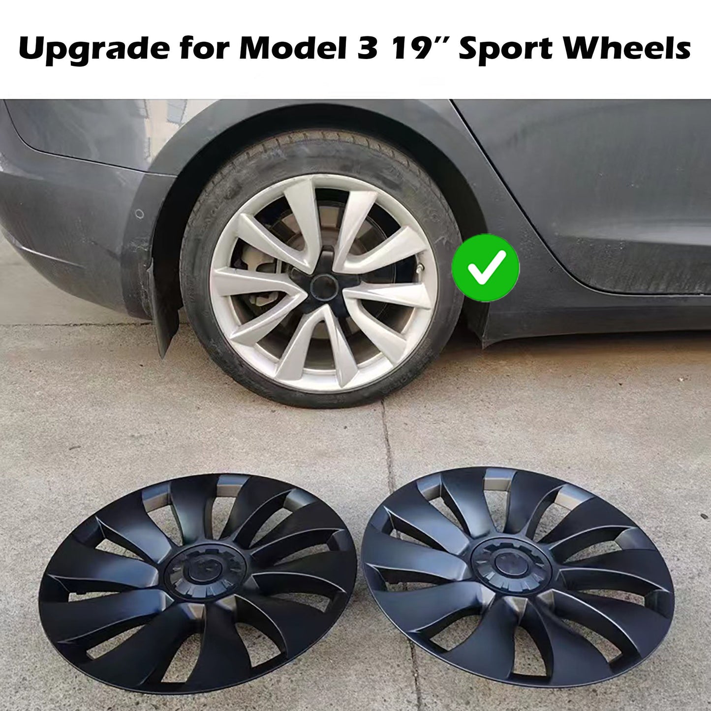 Uberturbine Wheel Covers For Tesla Model 3 19'' Sport Wheels (2017-2023)