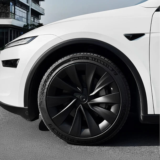 2025+ Tesla Model Y Juniper 20-Inch Helix Wheel Covers | Matte Black Finish | OEM Style