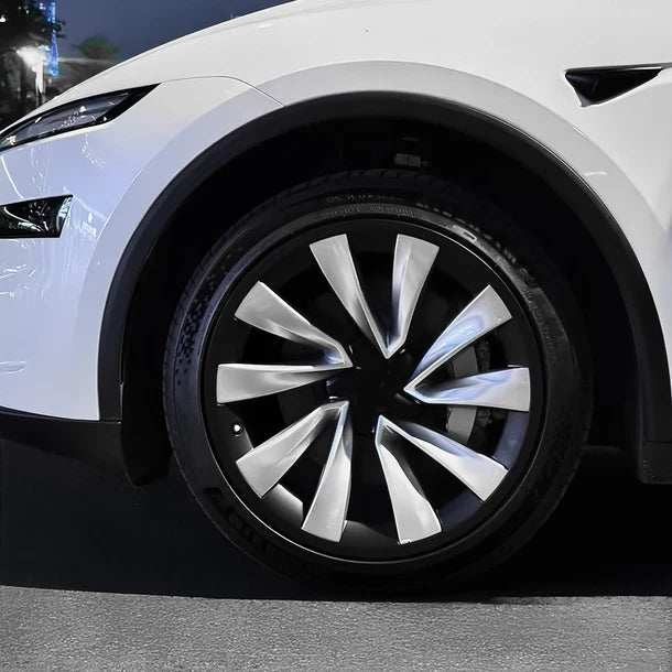 2025+ Tesla Model Y 20-Inch Helix Wheel Protectors | Premium ABS Curb Rash Guards | Easy Snap-On Installation
