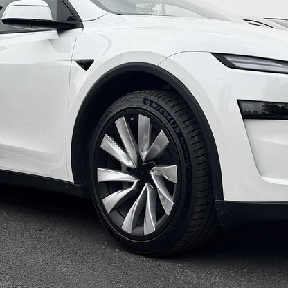 2025+ Tesla Model Y 20-Inch Helix Wheel Protectors | Premium ABS Curb Rash Guards | Easy Snap-On Installation