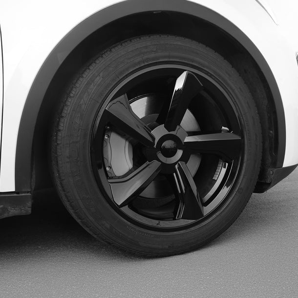 2025+ Tesla Model Y Juniper 19’’ Crossflow Wheel Cover Replacement | OEM-Style Black Rim Protectors