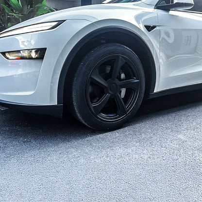 2025+ Tesla Model Y Juniper 19’’ Crossflow Wheel Cover Replacement | OEM-Style Black Rim Protectors