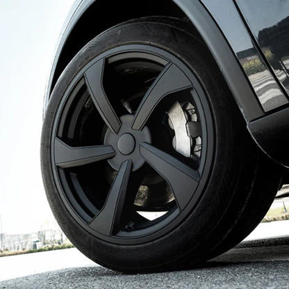 2025+ Tesla Model Y Juniper 19’’ Crossflow Wheel Cover Replacement | OEM-Style Black Rim Protectors