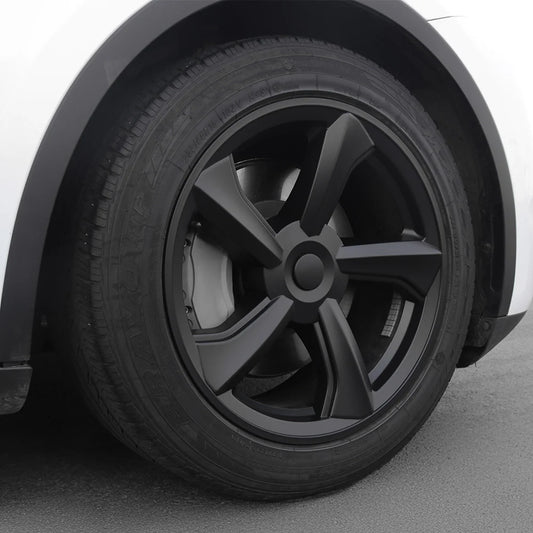 2025+ Tesla Model Y Juniper 19’’ Crossflow Wheel Cover Replacement | OEM-Style Black Rim Protectors
