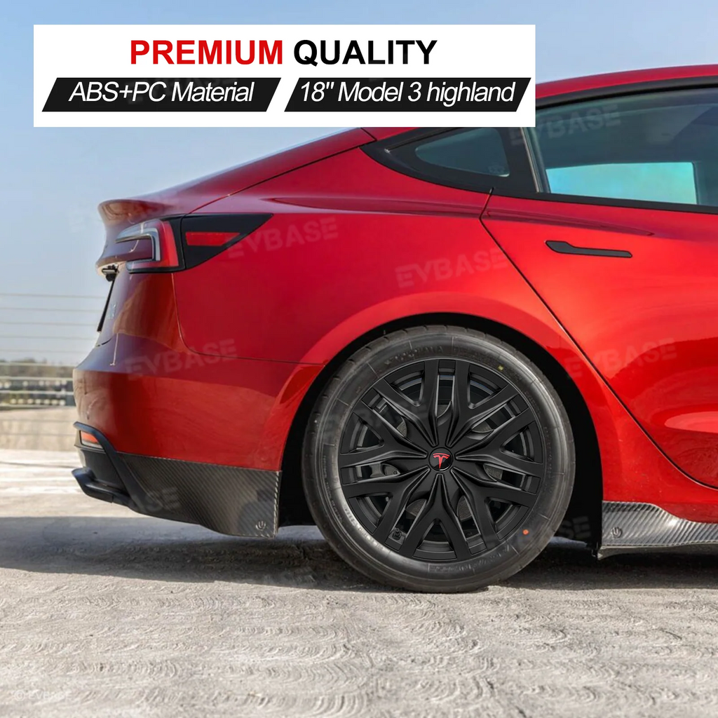 Model 3 Highland Wheel Covers 18" Photon Wheels Hubcaps Inspired By Model Y Performance