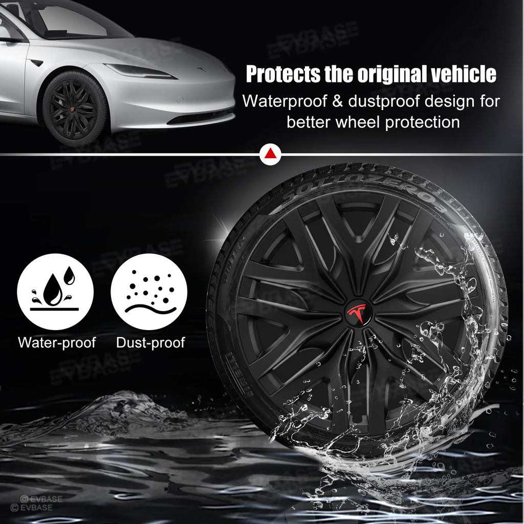 Model 3 Highland Wheel Covers 18" Photon Wheels Hubcaps Inspired By Model Y Performance